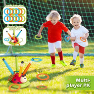 3-in-1 Kids Rocket Launcher & Musical Jump Game | Indoor Outdoor Toy for Ages 3+ with Ring Toss