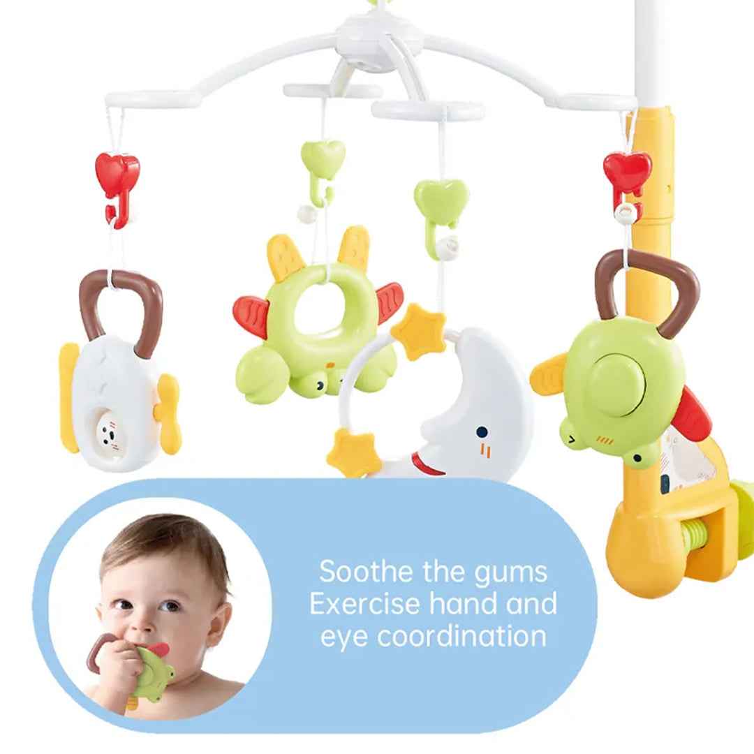 Ocean Toys Animal Baby Mobile & Hand Rattle | Musical Sensory Crib Toy for Infants 0-24 Months with Lights