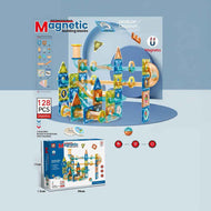 128-Piece 3D Magnetic Building Blocks Set - DIY Construction Toys for Kids