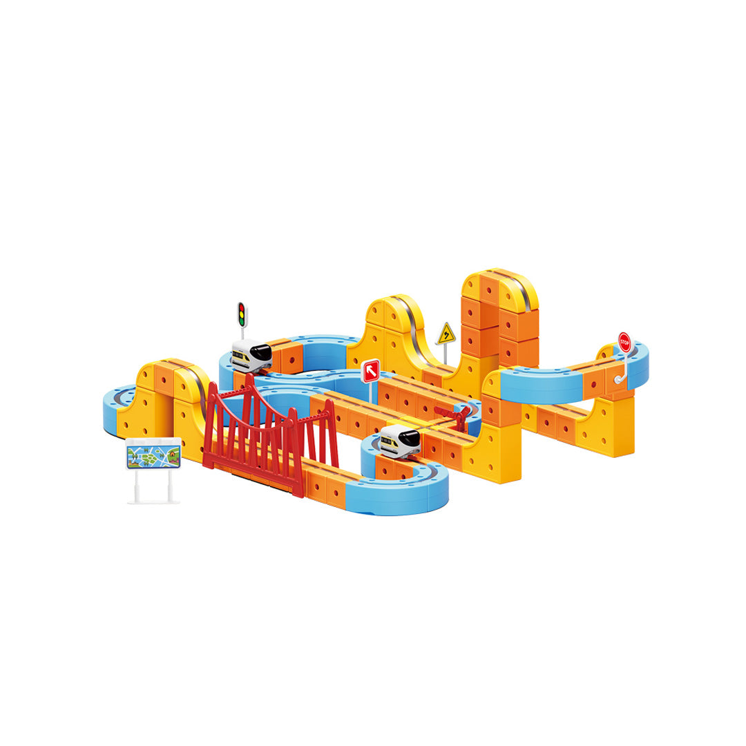 147-piece 3D magnetic railcar magic track set for educational toys 