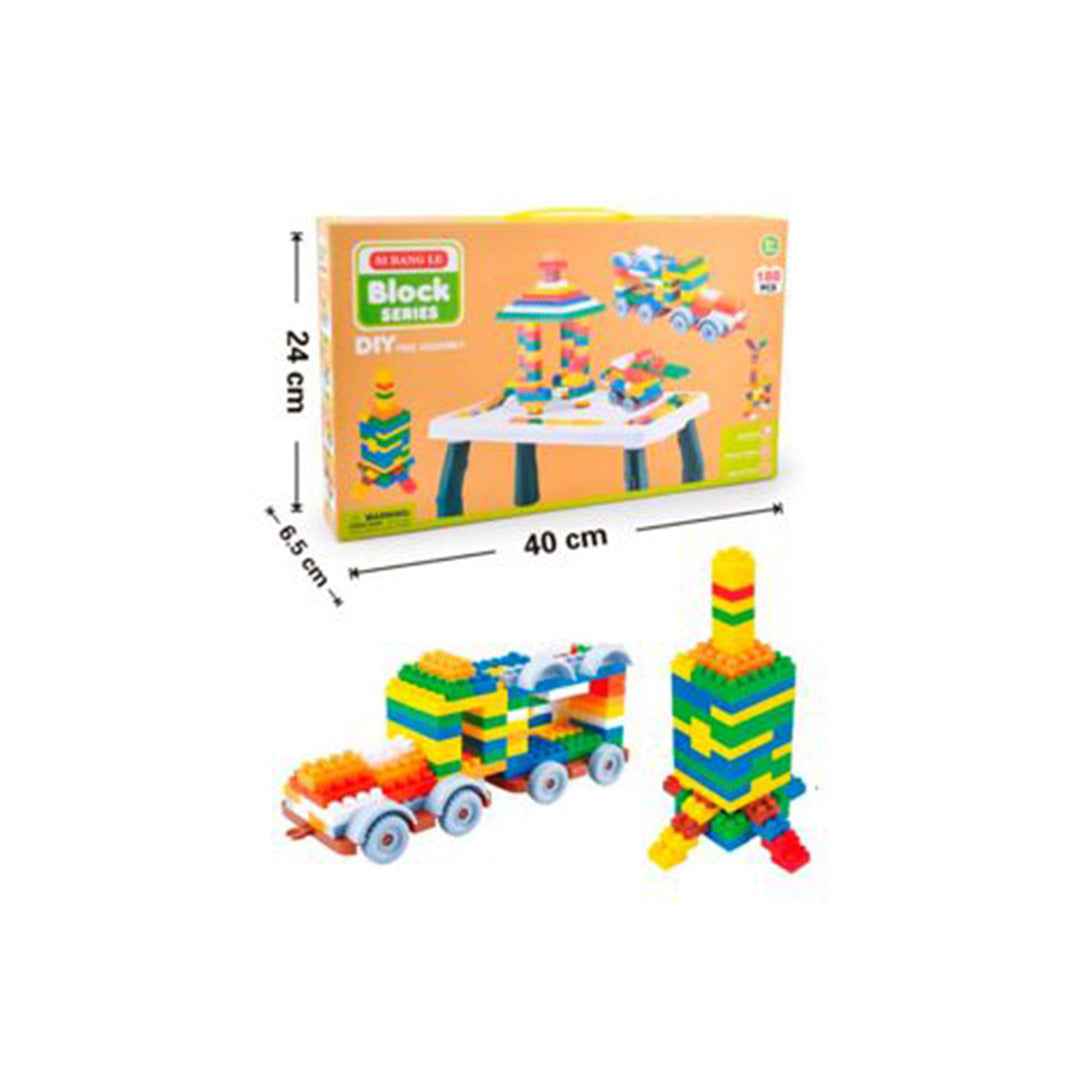 Activity Block Set 188-Piece Building Blocks & Activity Table | Toyspry