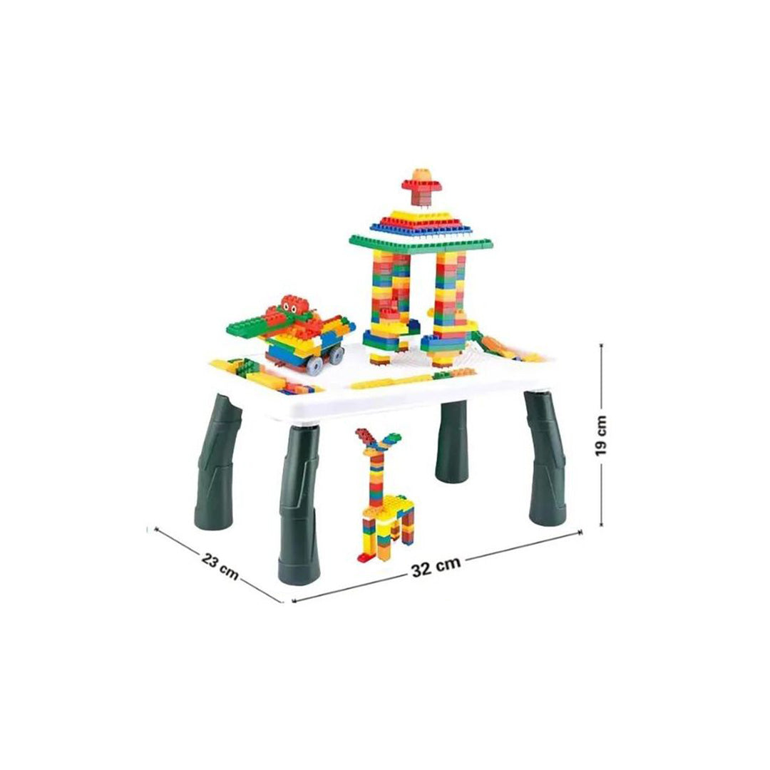 A structure (e.g., castle or vehicle) built with the 188 Pcs Bricks on the table