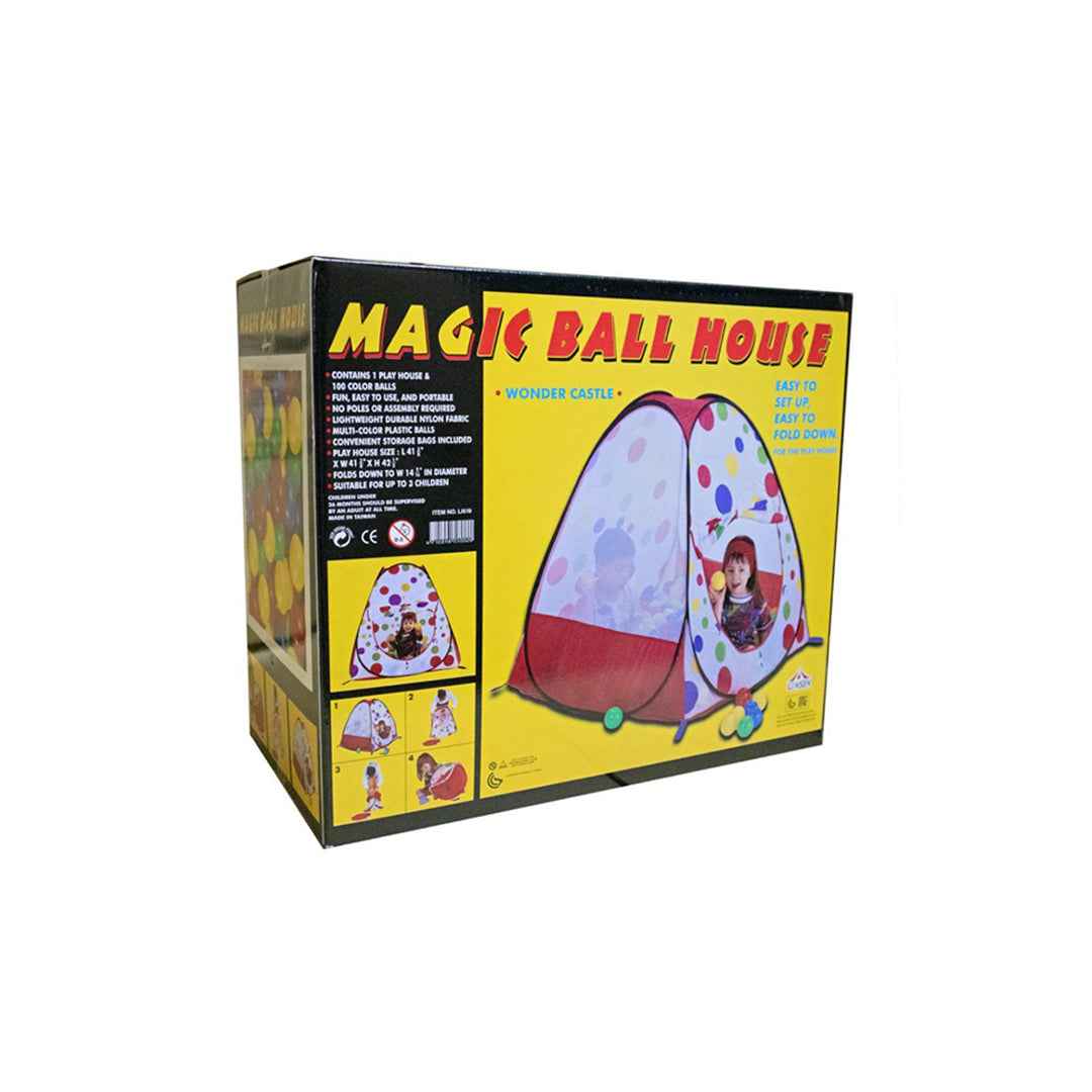 Magic Ball House Foldable Play Tent with 100 Balls - Kids Play Tent