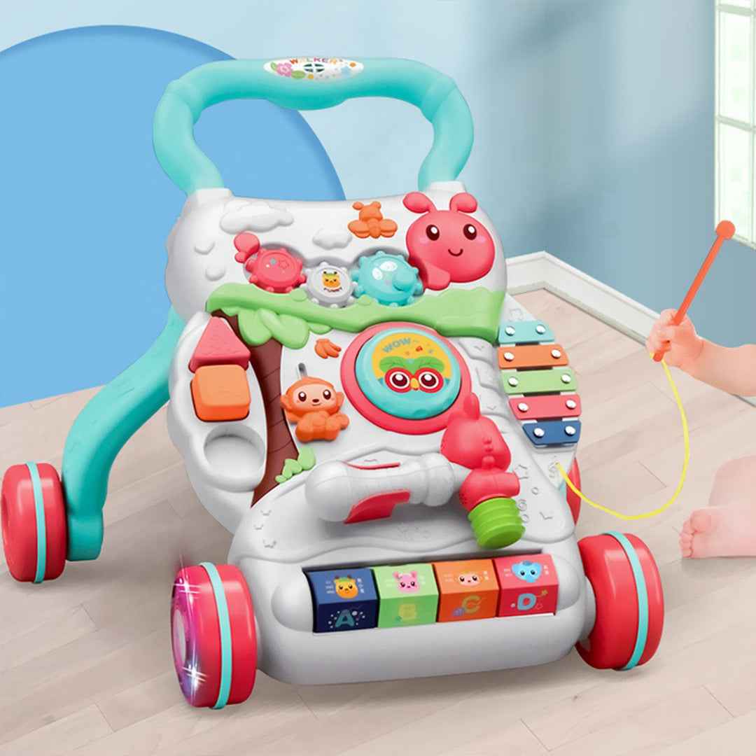 2-in-1 Baby Learning Walker with Music & Light