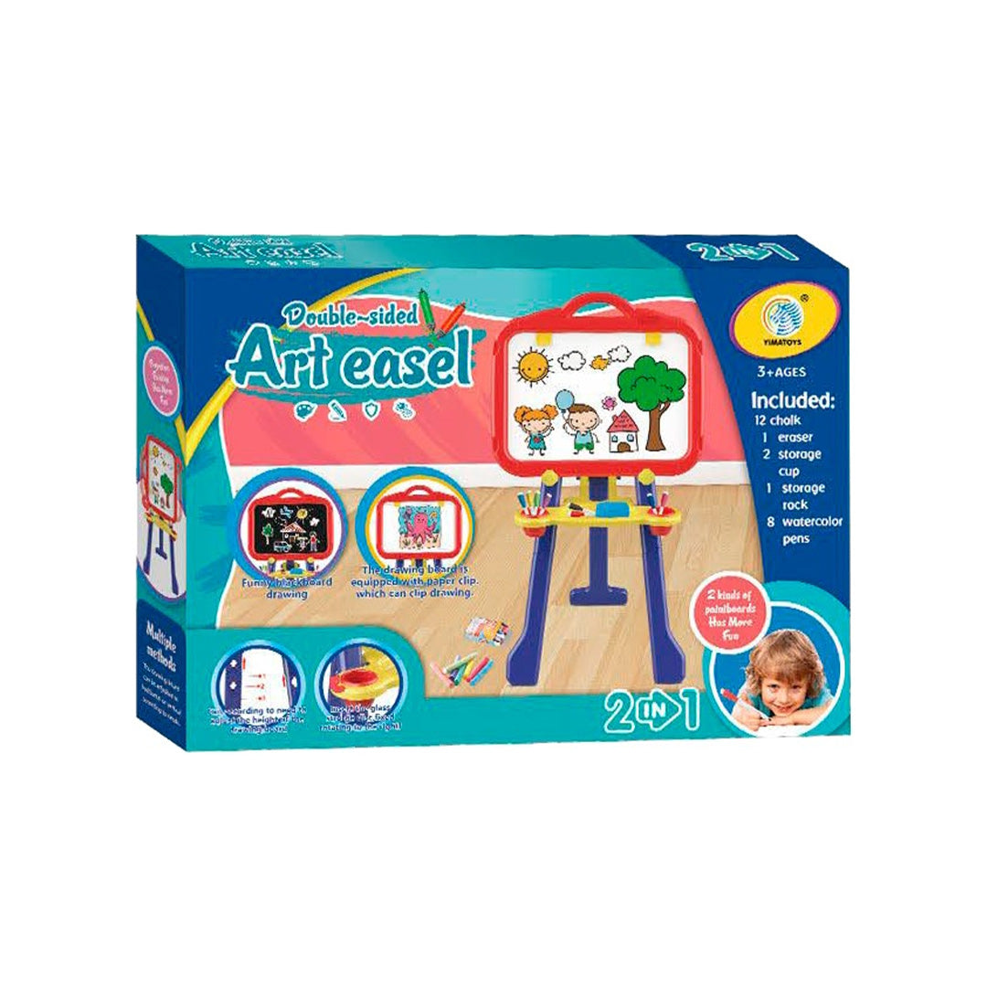 2-in-1 double-sided drawing board toy for arts and crafts for kids.
