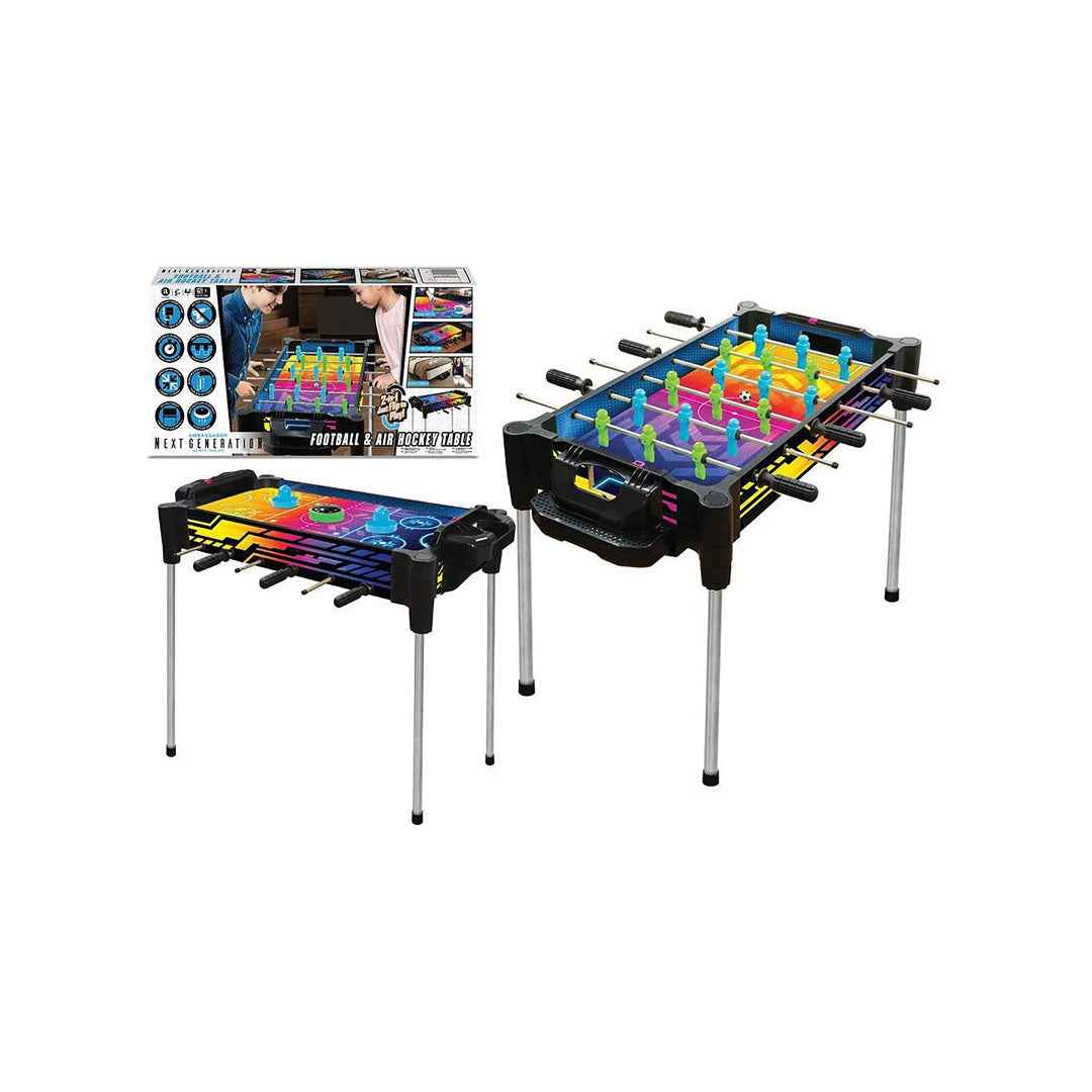 AMBASSADOR 2-in-1 Reversible Football & Hover Puck Air Hockey Table | Educational Toy for Kids (Copy)