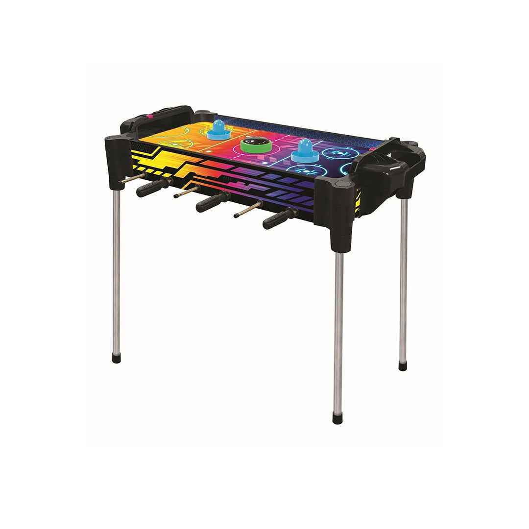 AMBASSADOR 2-in-1 Reversible Football & Hover Puck Air Hockey Table | Educational Toy for Kids