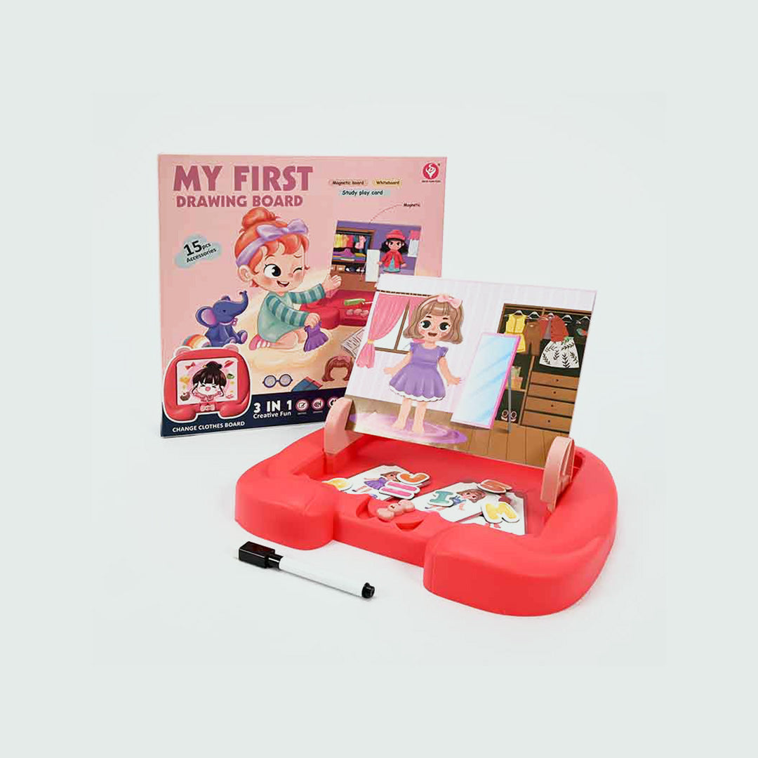 3-in-1 Magnetic Puzzle Cartoon Drawing Board