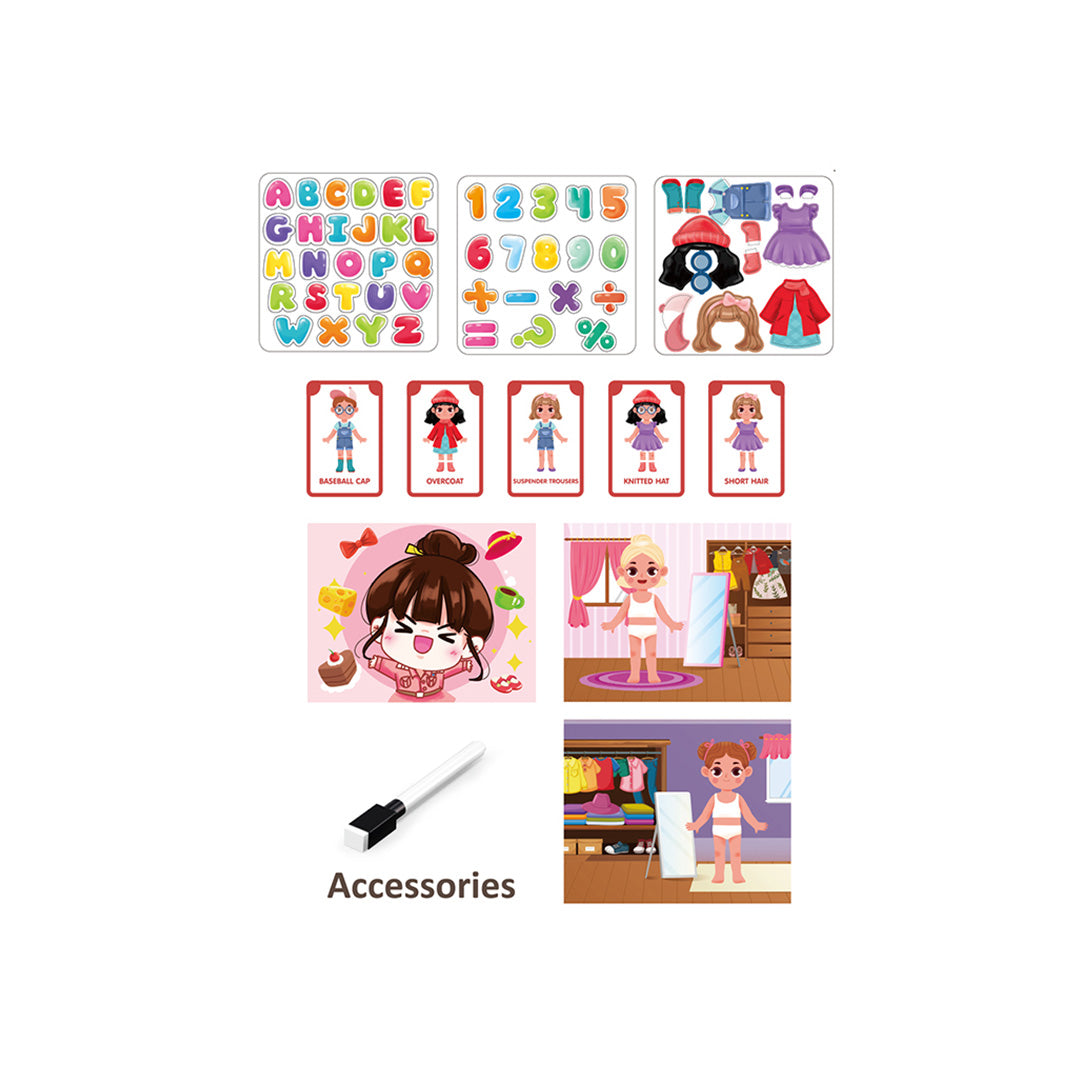 3-in-1 Magnetic Puzzle Cartoon Drawing Board