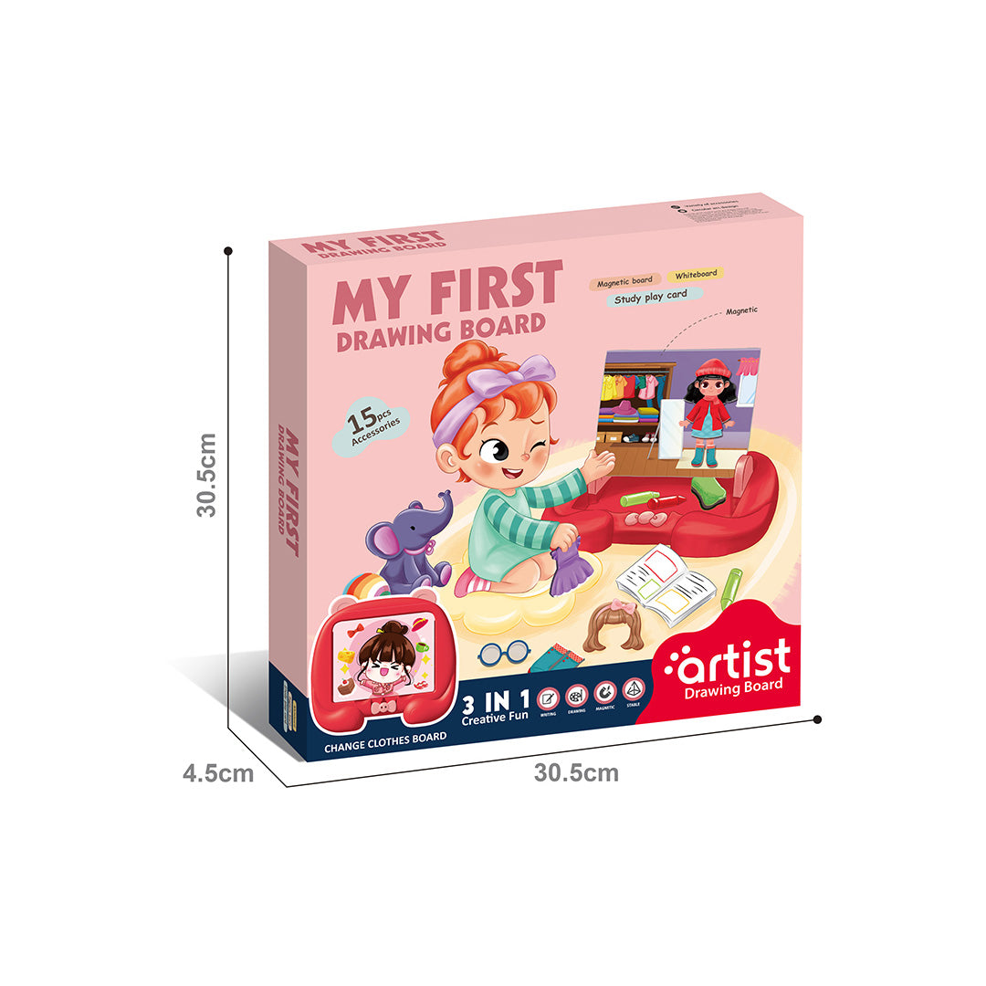3-in-1 Magnetic Puzzle Cartoon Drawing Board