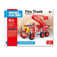 Metal Mechanic Fire Engine: 327-Piece STEM Building Kit with Real Tools for Kids 8+