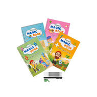 4-in-1 Arabic Learning Copy books for Kids - Alphabet, Numbers, Drawing & Math Practice