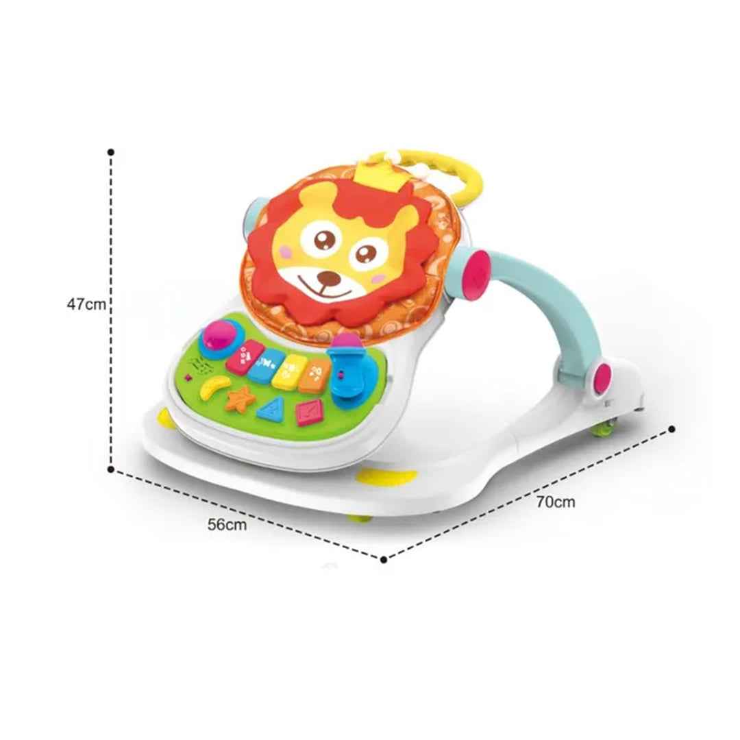 Huanger - 4-in-1 Baby Walker Toys with Light & Music Activity Panel for First Steps