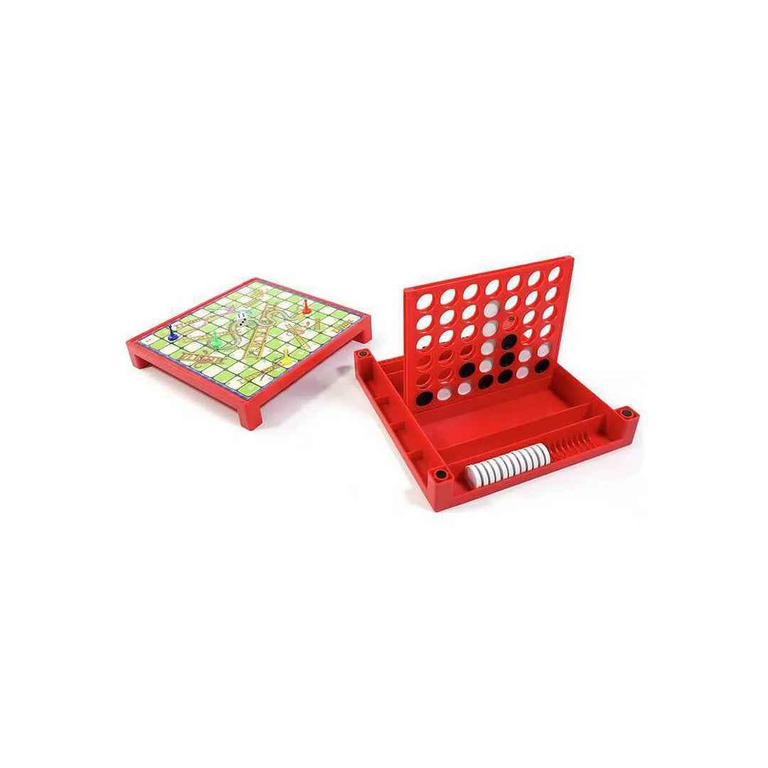 Ambassador 4-in-a-row & Snakes and Ladders Combo Set | 2-in-1 Educational Board Game