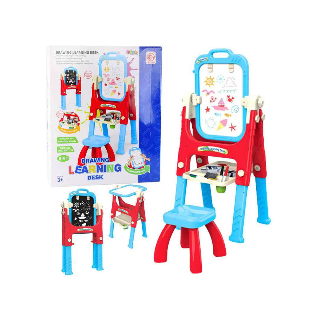 5-in-1 Kids Drawing Board & Learning Desk with Chair!