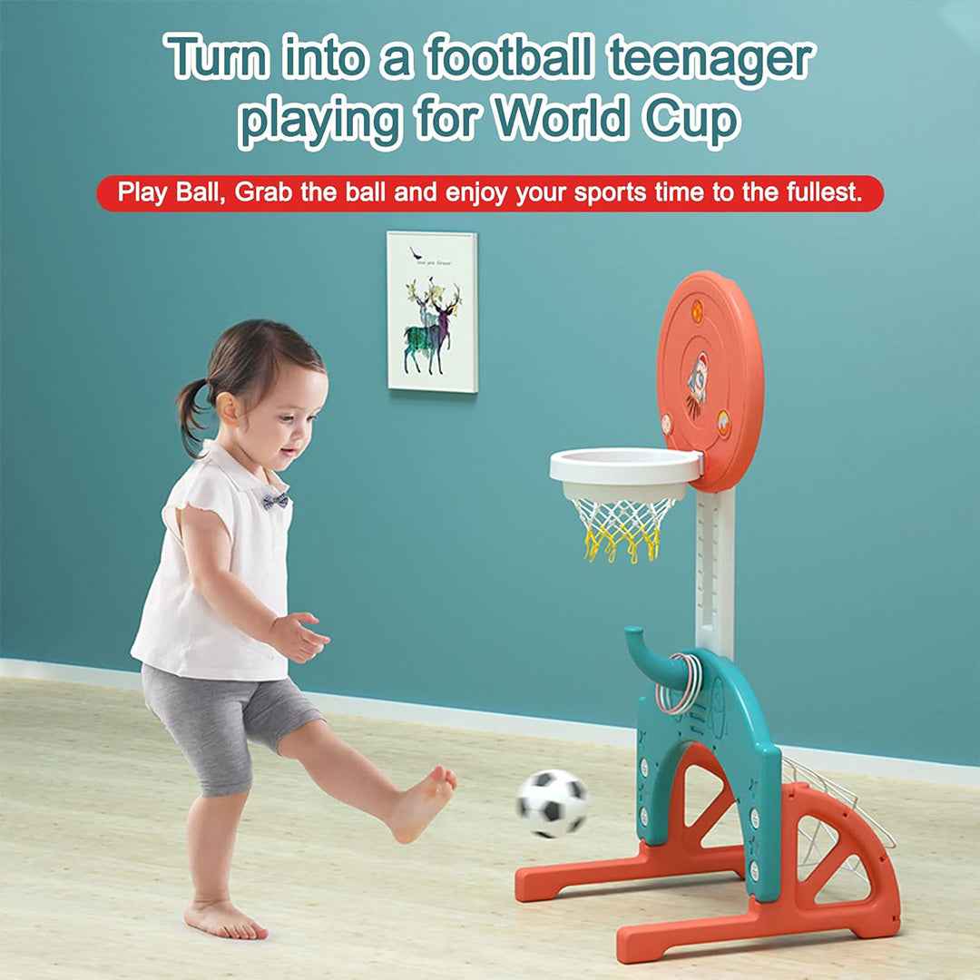 6-in-1 Kids Climber Slide Playset