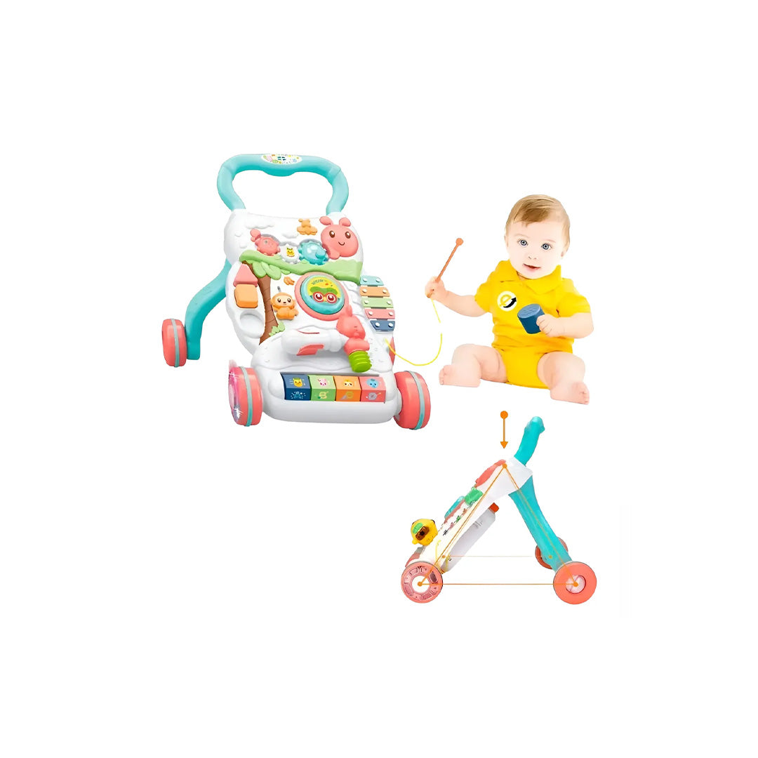 2-in-1 Baby Learning Walker with Music & Light