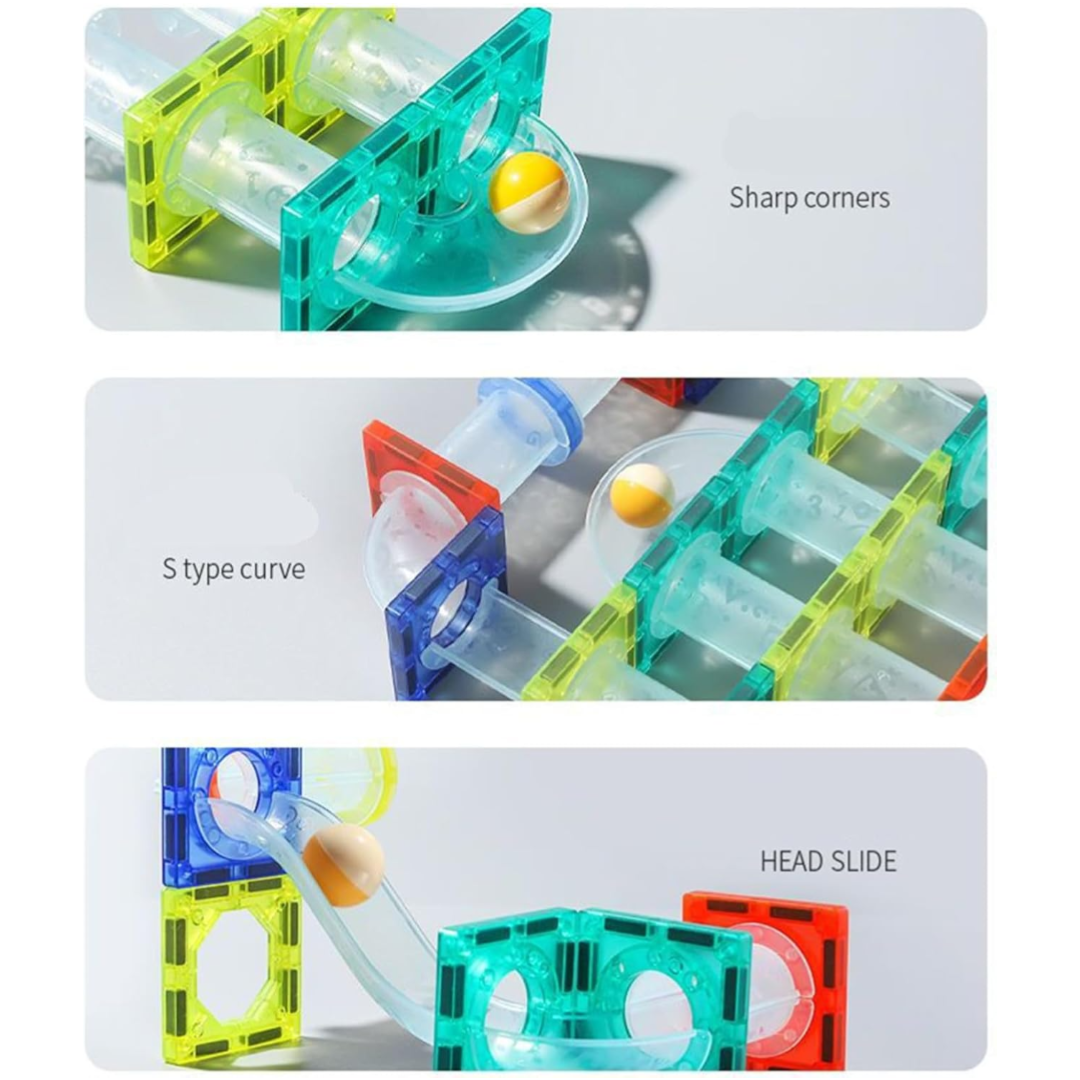 97-Piece Pipeline Magnetic 3D Building Blocks Set - STEM Toy for Kids