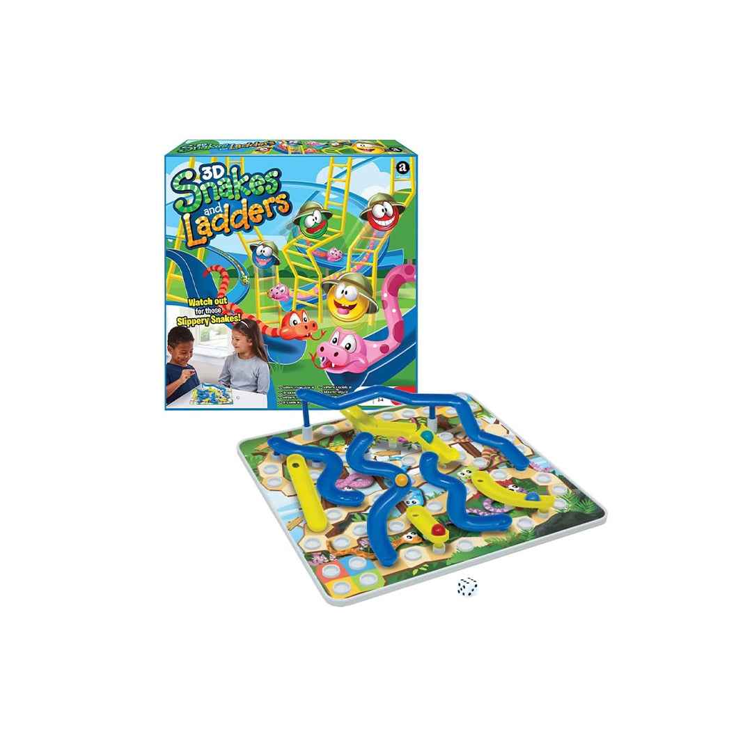AMBASSADOR 3D Snakes & Ladders Set | Classic Educational Board Game for Kids - Toyspry
