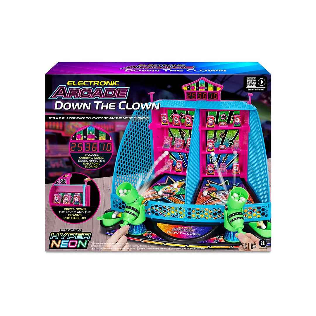 Ambassador Electronic Arcade Down-The-Clown Game | Competitive Target Shooting Educational Toy