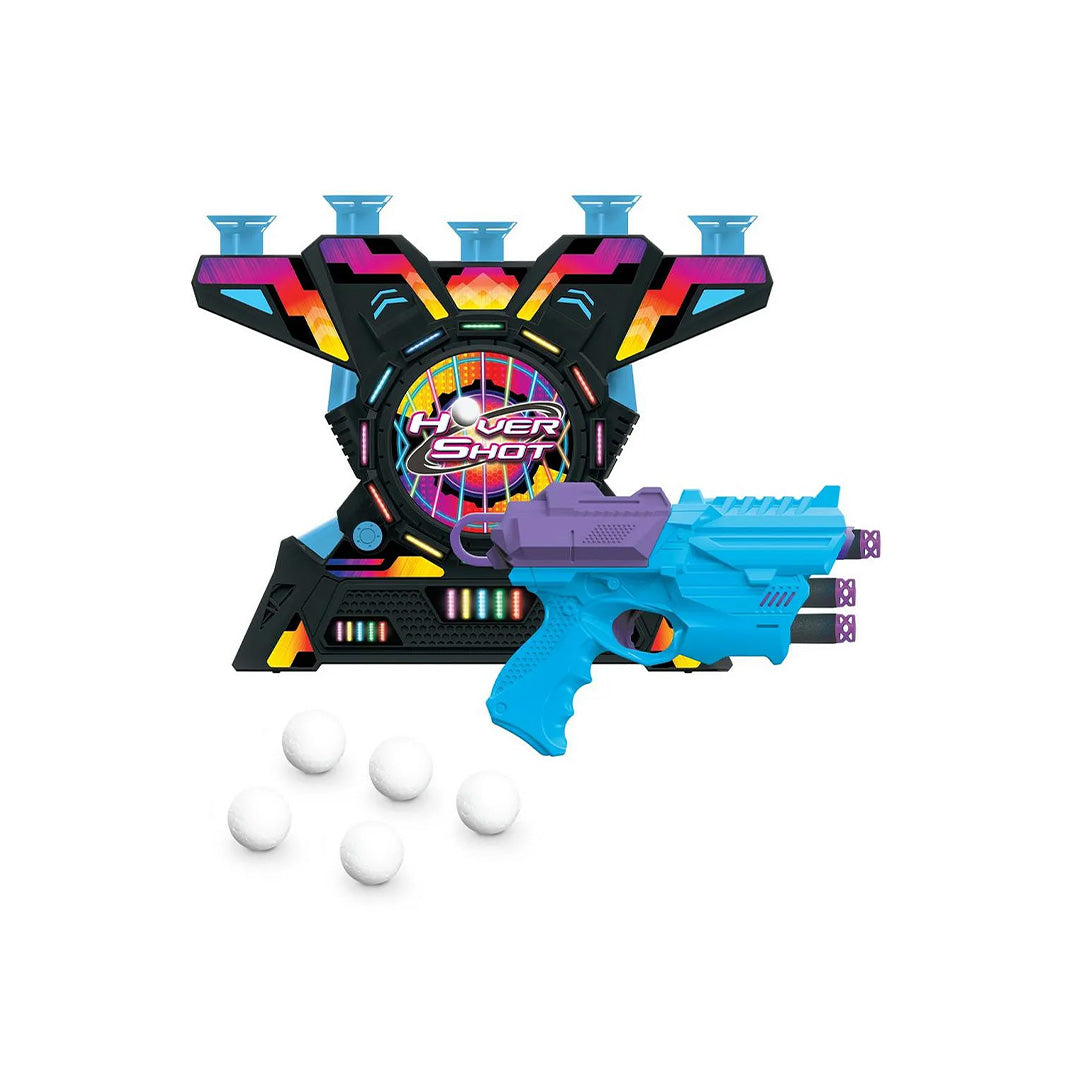 A close-up of the safe, soft foam balls hovering above the base
