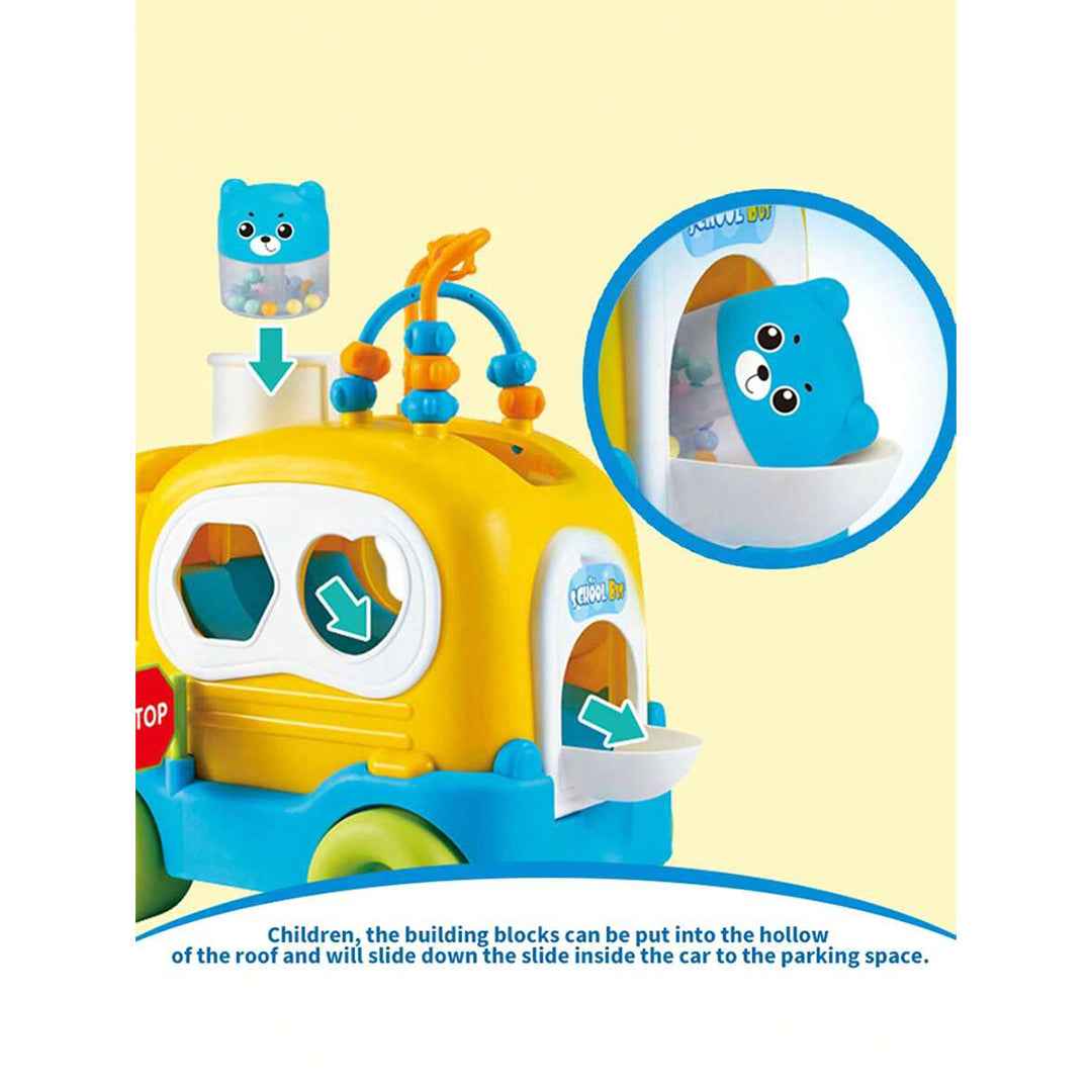 Abero Multi-Color School Bus Toy: Educational Fun for Kids!