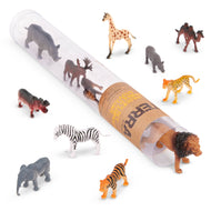 Terra miniature wild animals set in a Tube - 12 Piece Animal Figure Set for Kids