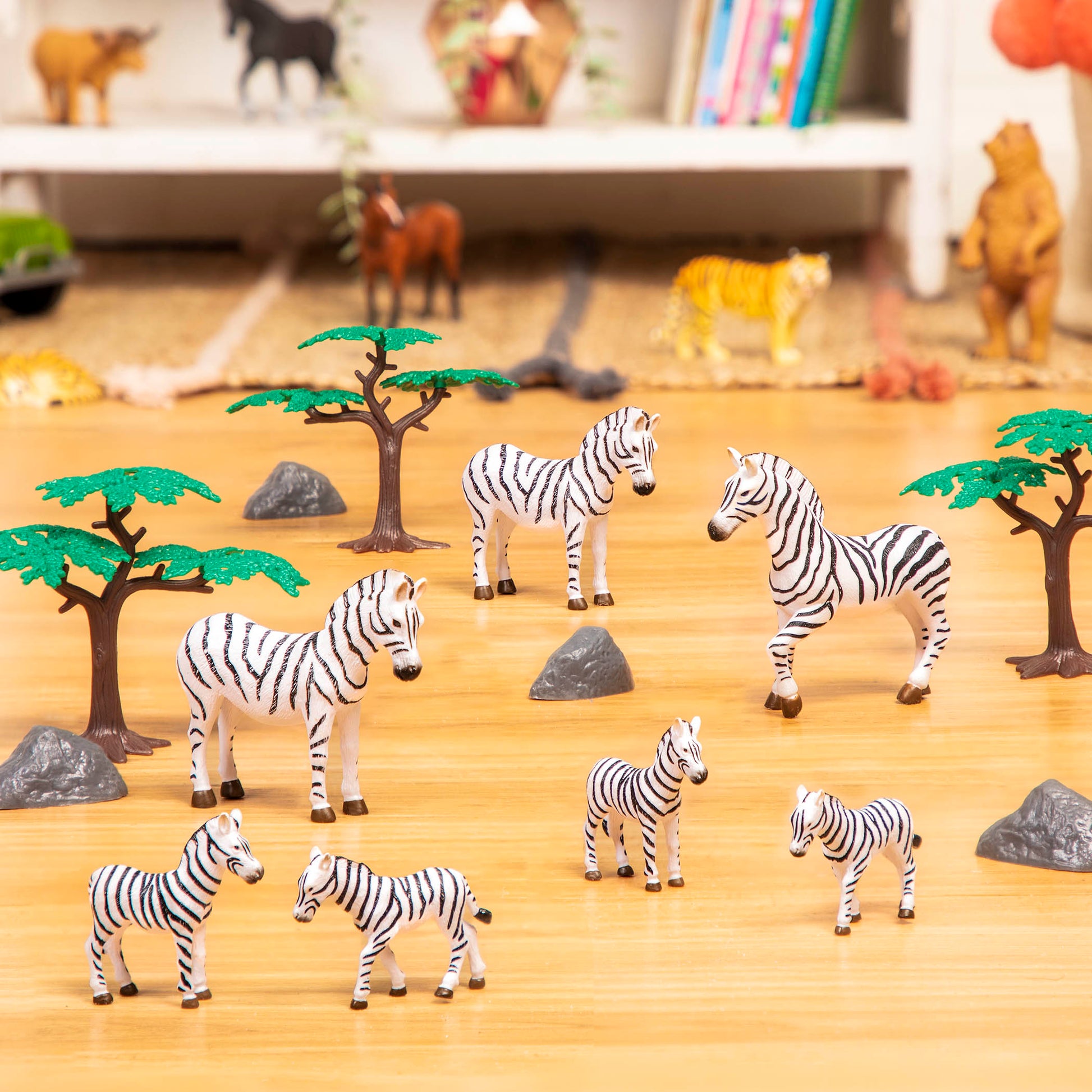 Terra Miniature Wild Animal Toys - 60 Piece Animal Set for Kids