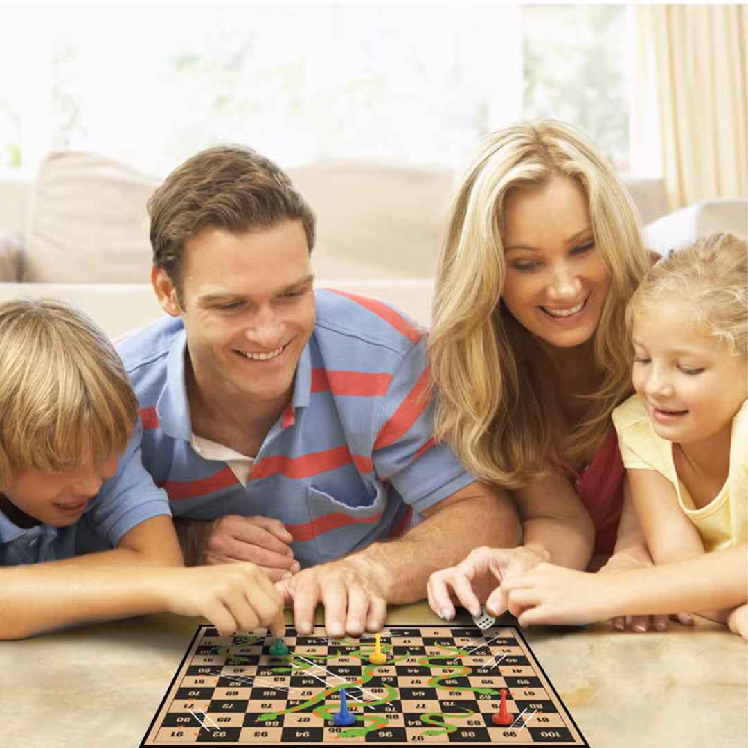 Ambassador 2-in-1 Classic Board Game | Ludo & Snakes and Ladders Set