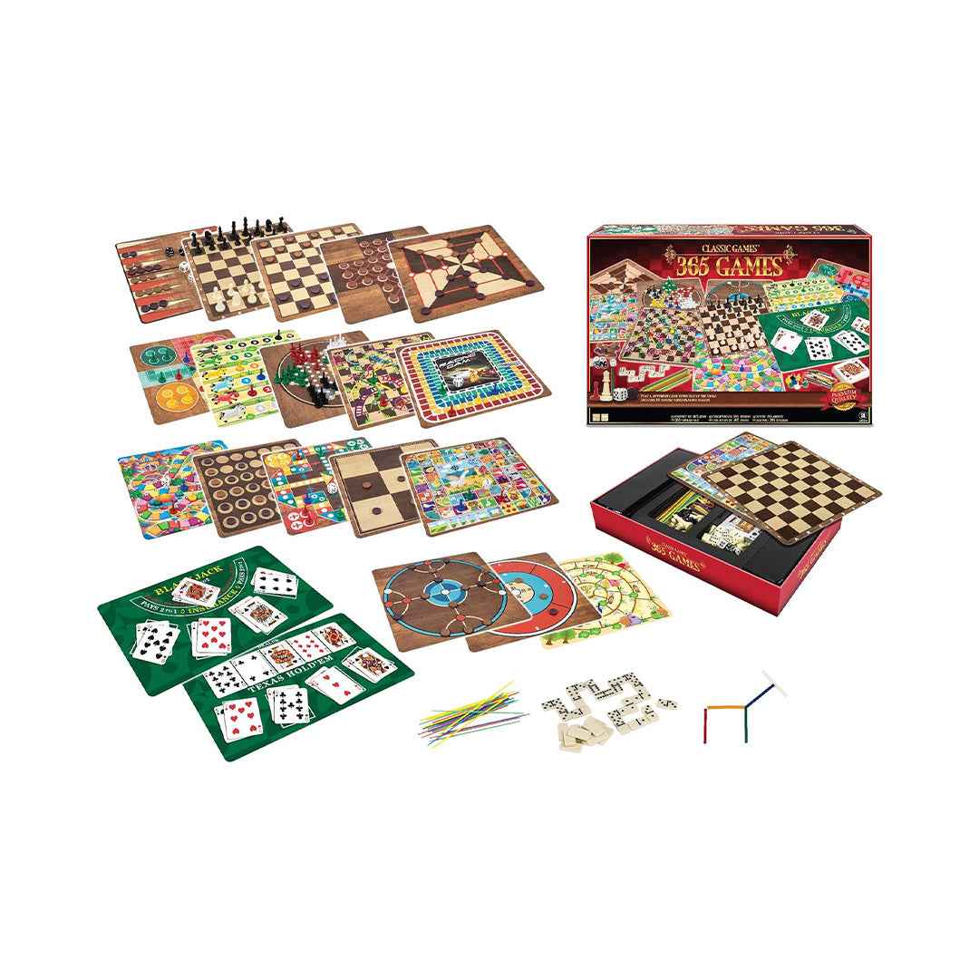 Ambassador 365 Classic Games Collection | Educational Board Game Set - Toyspry
