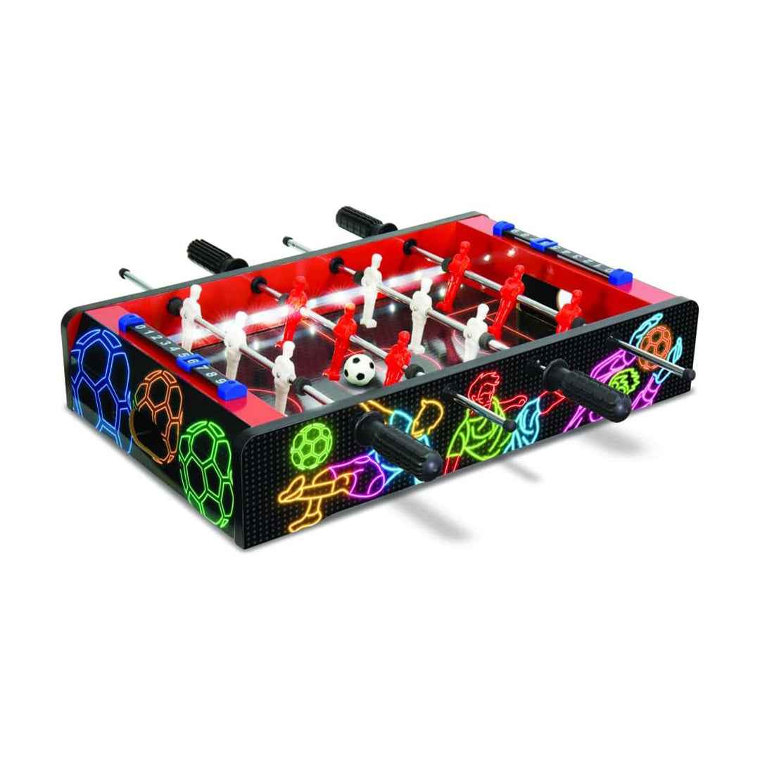 Ambassador Electronic Arcade Foosball Table | LED Light-Up Tabletop Educational Toy