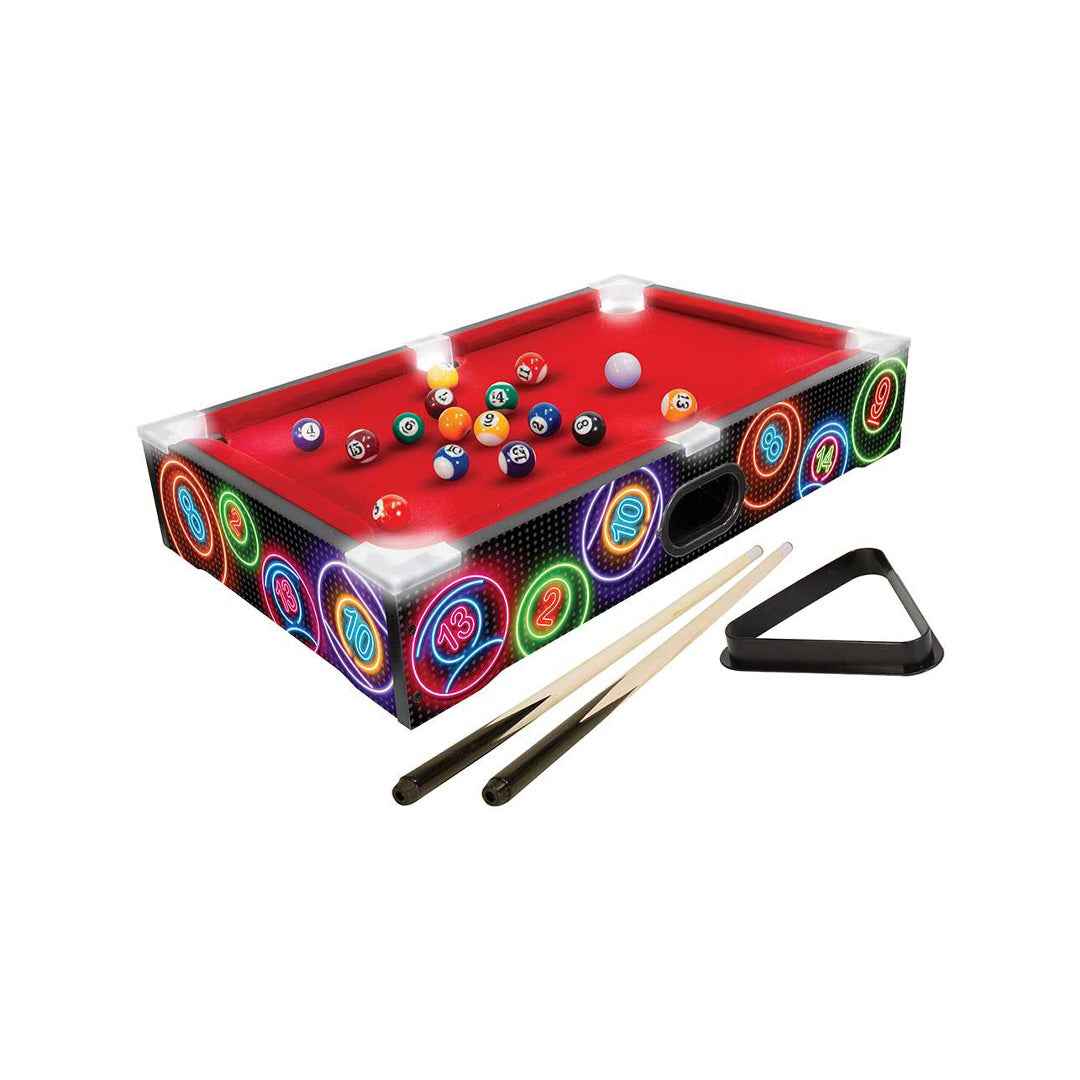 Ambassador Electronic Arcade Pool & Billiards Table | LED Light-Up Board Game For Kids