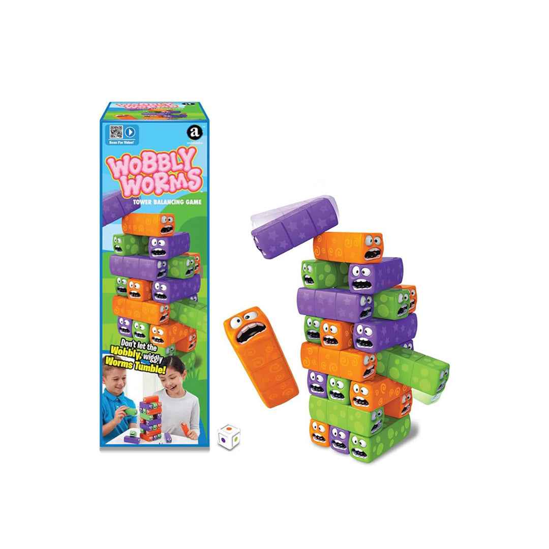 Ambassador Wobbly Worms Game | 24pc Tower Balancing Set for Kids - Toyspry