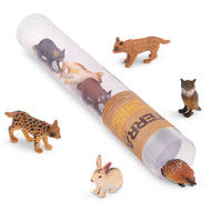 Terra Miniature Animal Toy Set - 8-Piece Tube Set for Kids