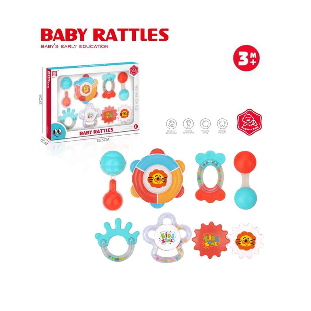 Baby Rattles & Teether Set | Sensory Toys for Newborns