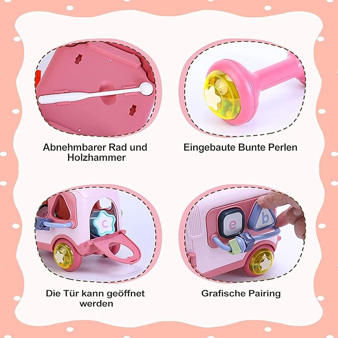 Baby Xylophone Musical School Bus Toy 