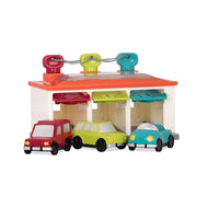 Battat Toy Garage with 3 Cars and Keys: Interactive Fun!