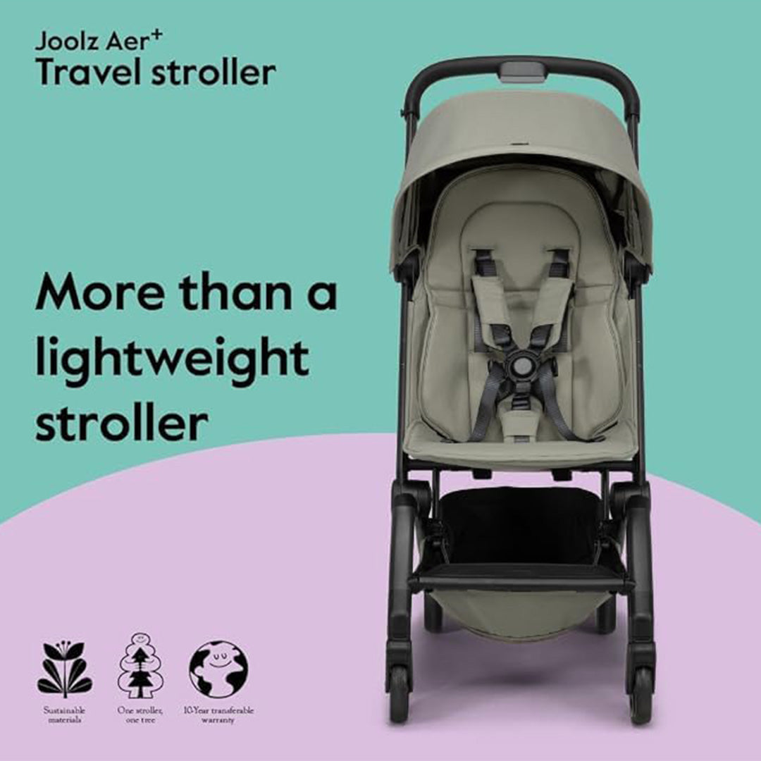 Joolz Aer+ Stroller Bundle - Forest Green | Includes Bumper Bar & Free Carrycot