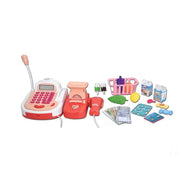 Kids Cash Register Toy with Scanner and Play Money - Pretend Play Shopping Toy for Kids