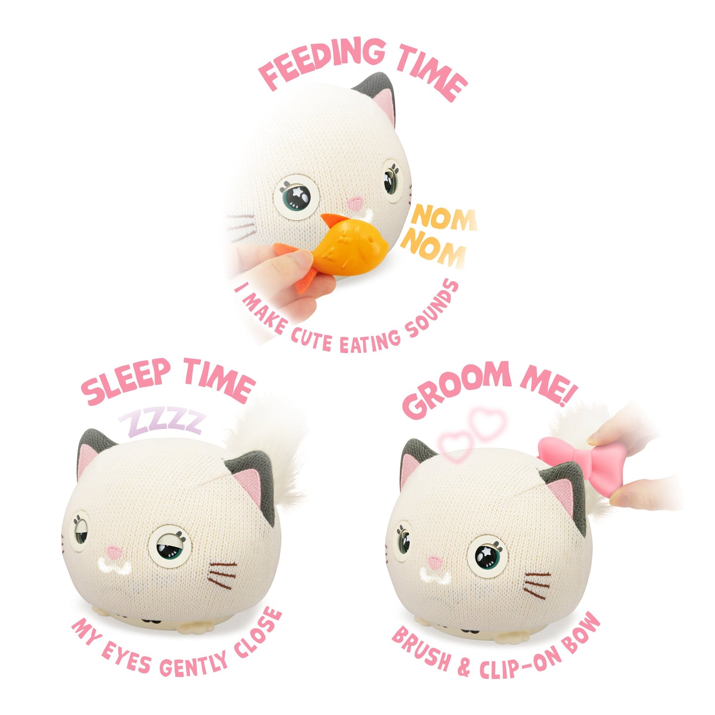 Teksta Purro Interactive Smart Kitty Cat Toy - Soft Plush Toy with 7 Play Modes - Toyspry