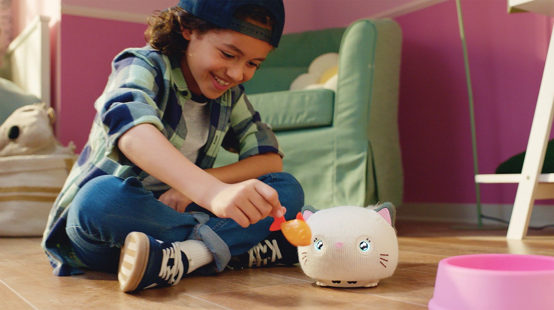 Teksta Purro Interactive Kitty Cat Toy - Smart Plush Toy with 7 Play Modes