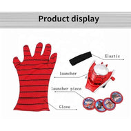 Spiderman Web Disc Shooter with Launcher and Glove - Fun Flying Disc Toy for Kids