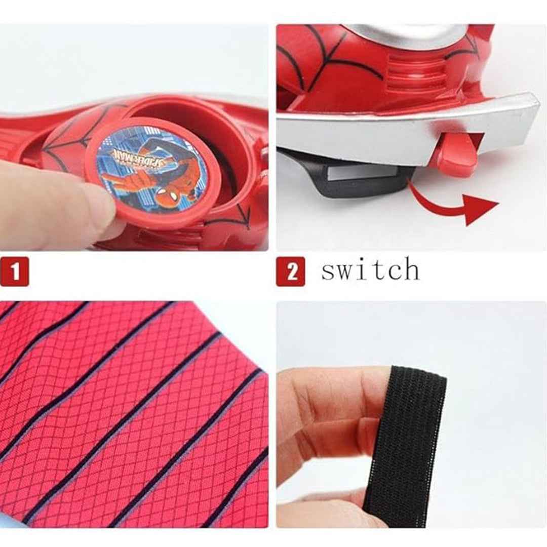 Spiderman Web Disc Shooter with Launcher and Glove - Fun Flying Disc Toy for Kids