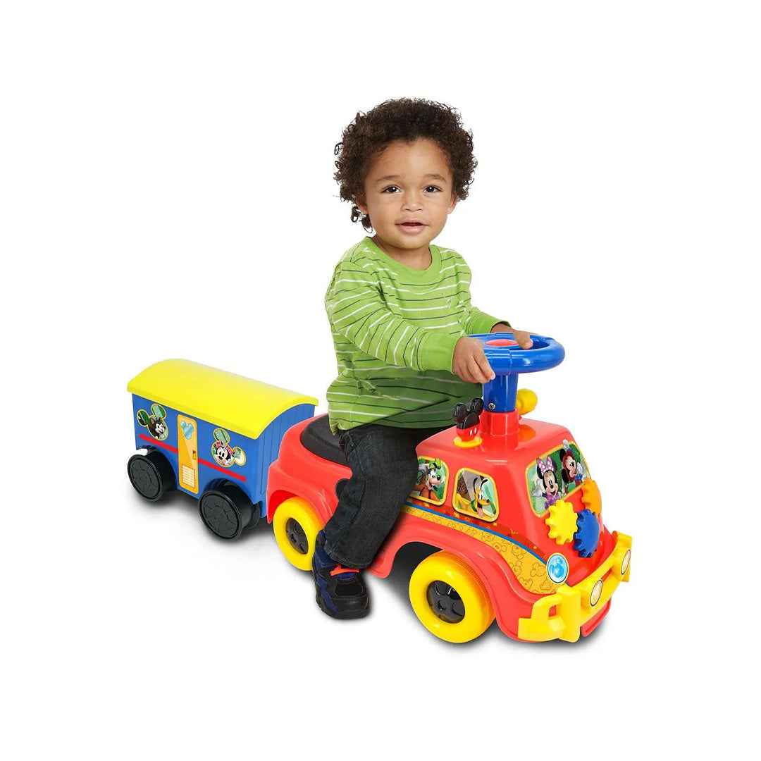 Kiddieland Mickey Mouse Camper Van Ride On Car with Trailer
