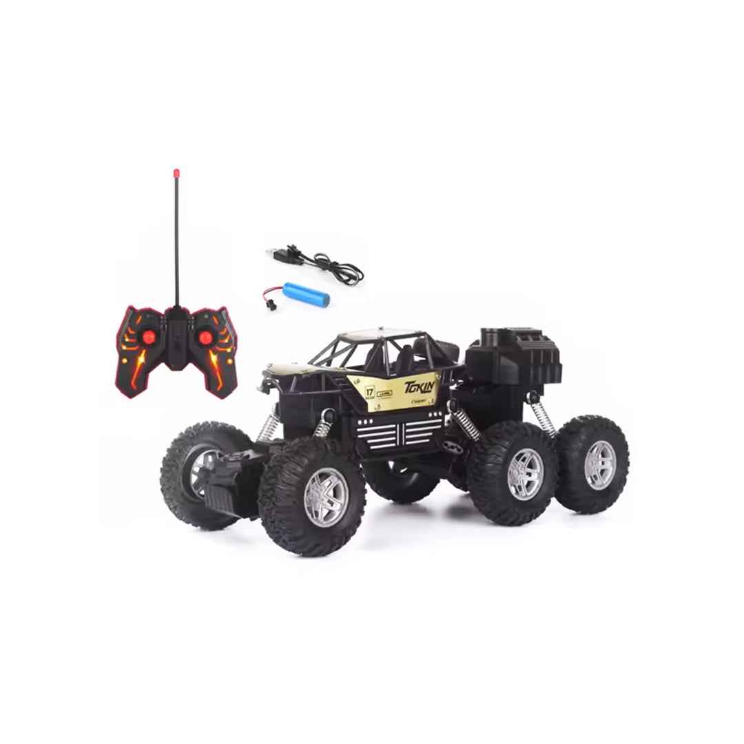 1:16 Scale Remote Control Alloy Spray Car - 6 Wheel Drive Off-Road RC Car for Kids