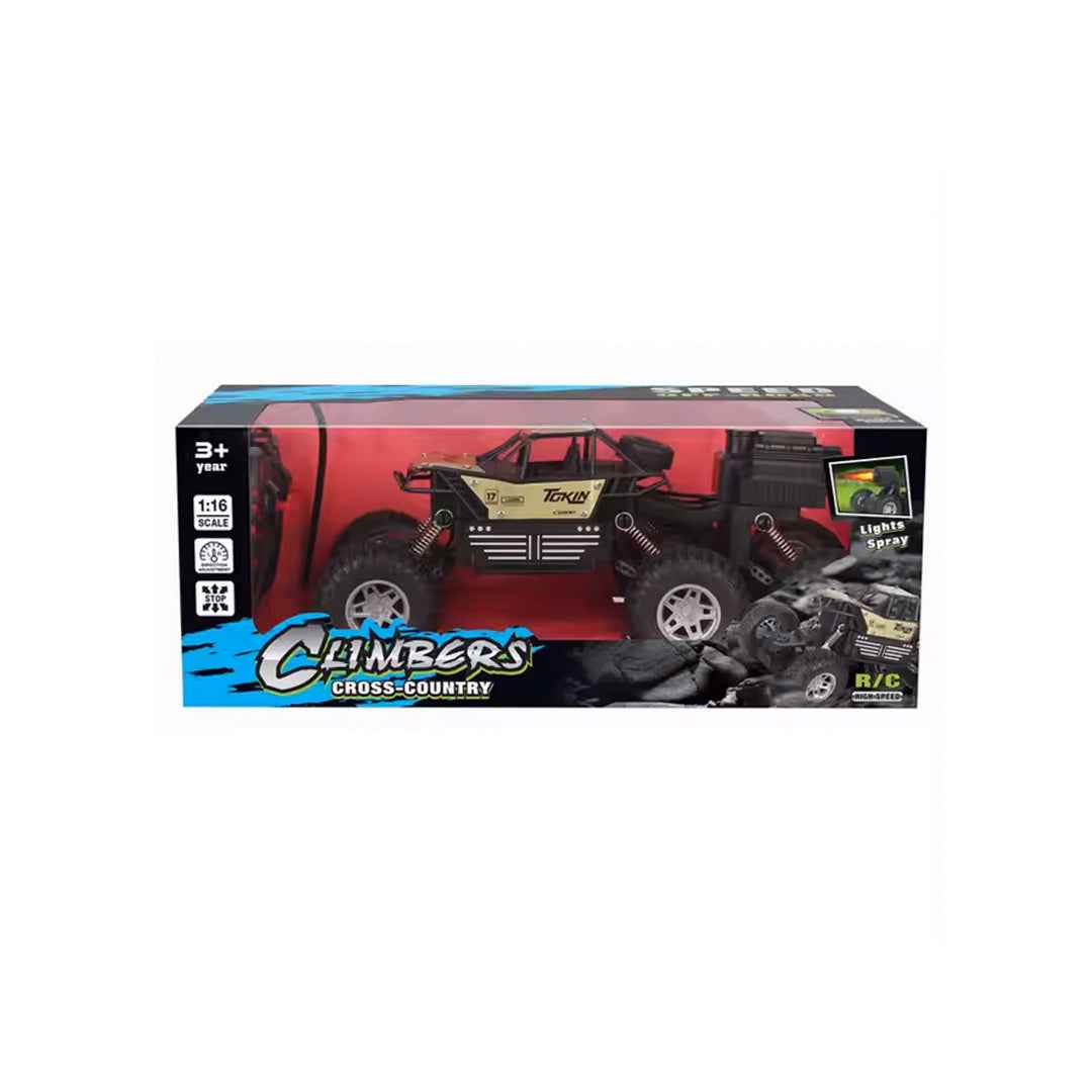 1:16 Scale Remote Control Alloy Spray Car - 6 Wheel Drive Off-Road RC Car for Kids