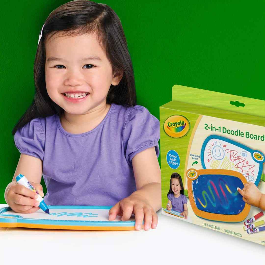 Crayola 2-in-1 Doodle Board | Mess-Free Toddler Drawing Board