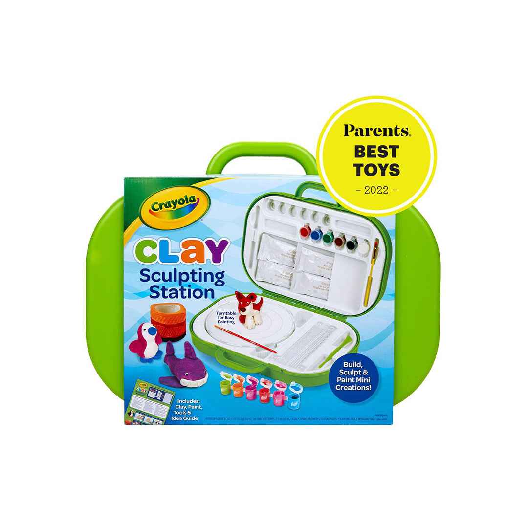 Crayola Clay Sculpting Station | Pottery Wheel & Clay Set for Kids