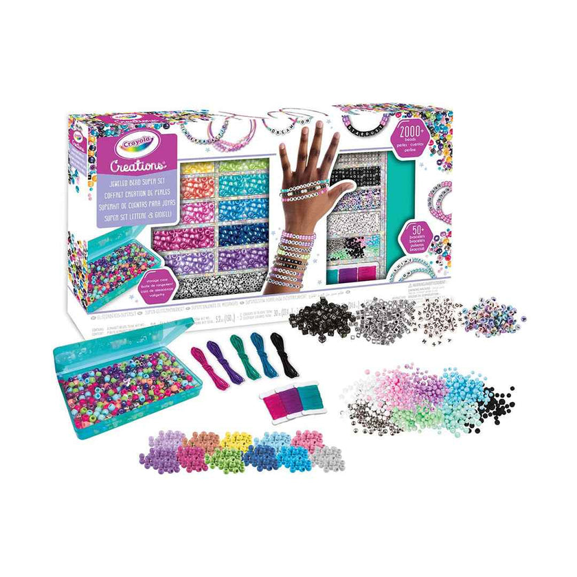 Crayola Creations Personalized Bracelet Making Kit | 2000+ Beads