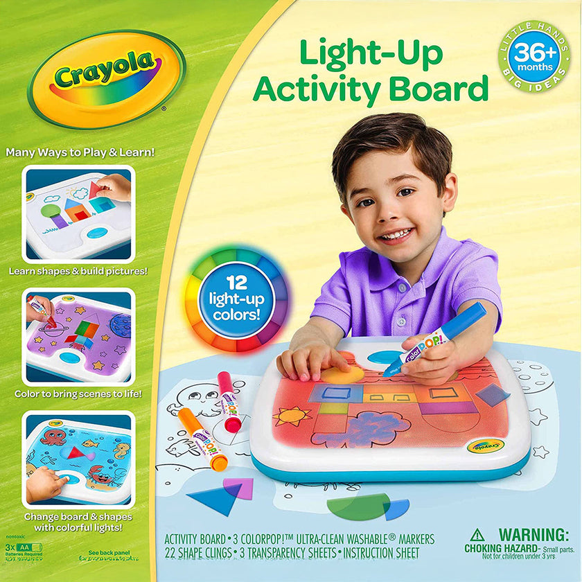 Crayola Light-Up Activity Board | Educational Toy for Kids (3+) with Color Mixing & Shapes
